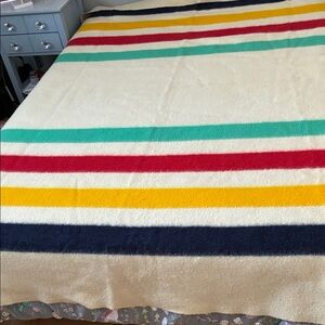 Vintage Hudson’s Bay Company 4 Point Wool Blanket